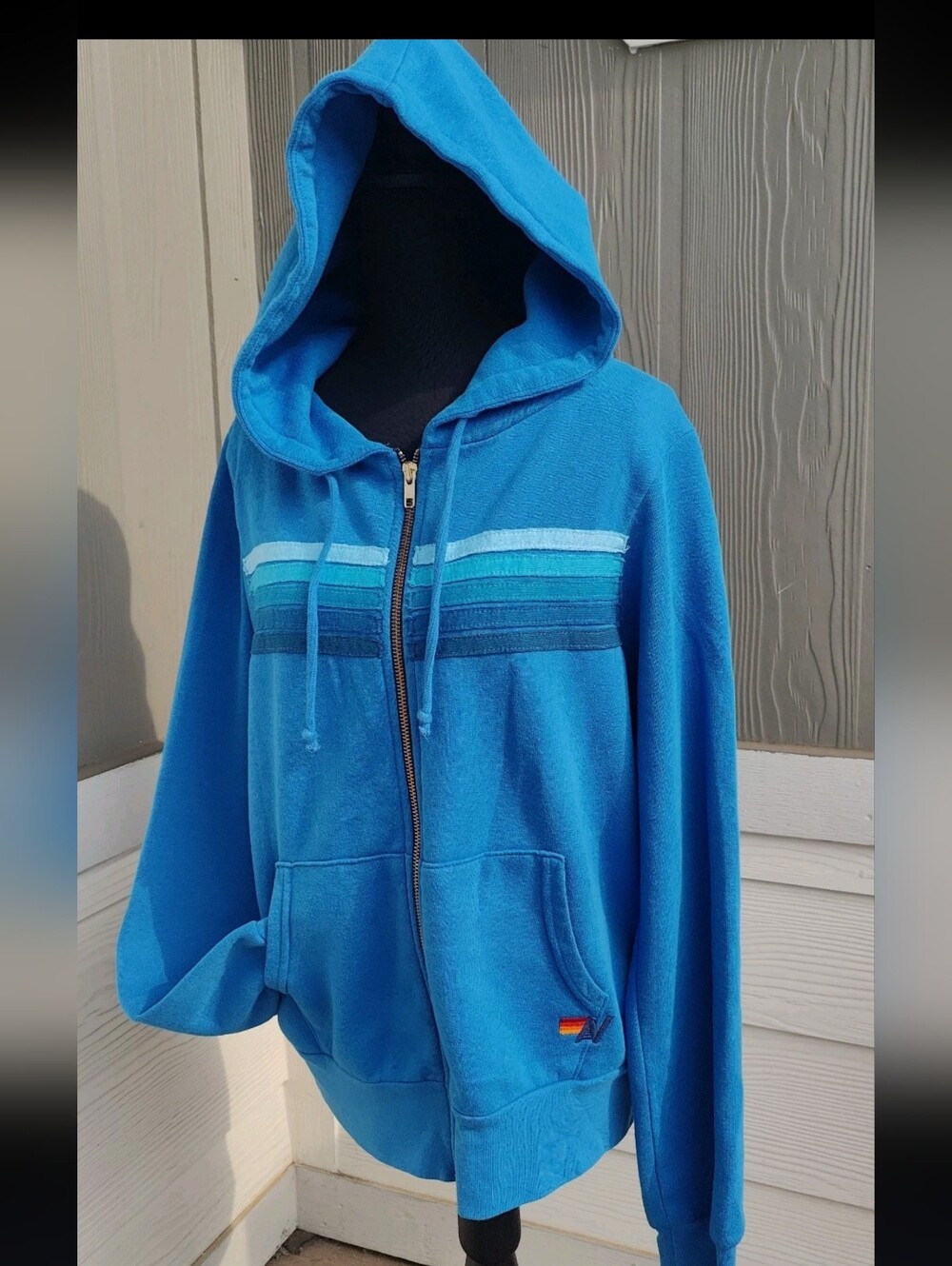 Aviator Nation 5 Stripe Hoodie Size S Made In USA